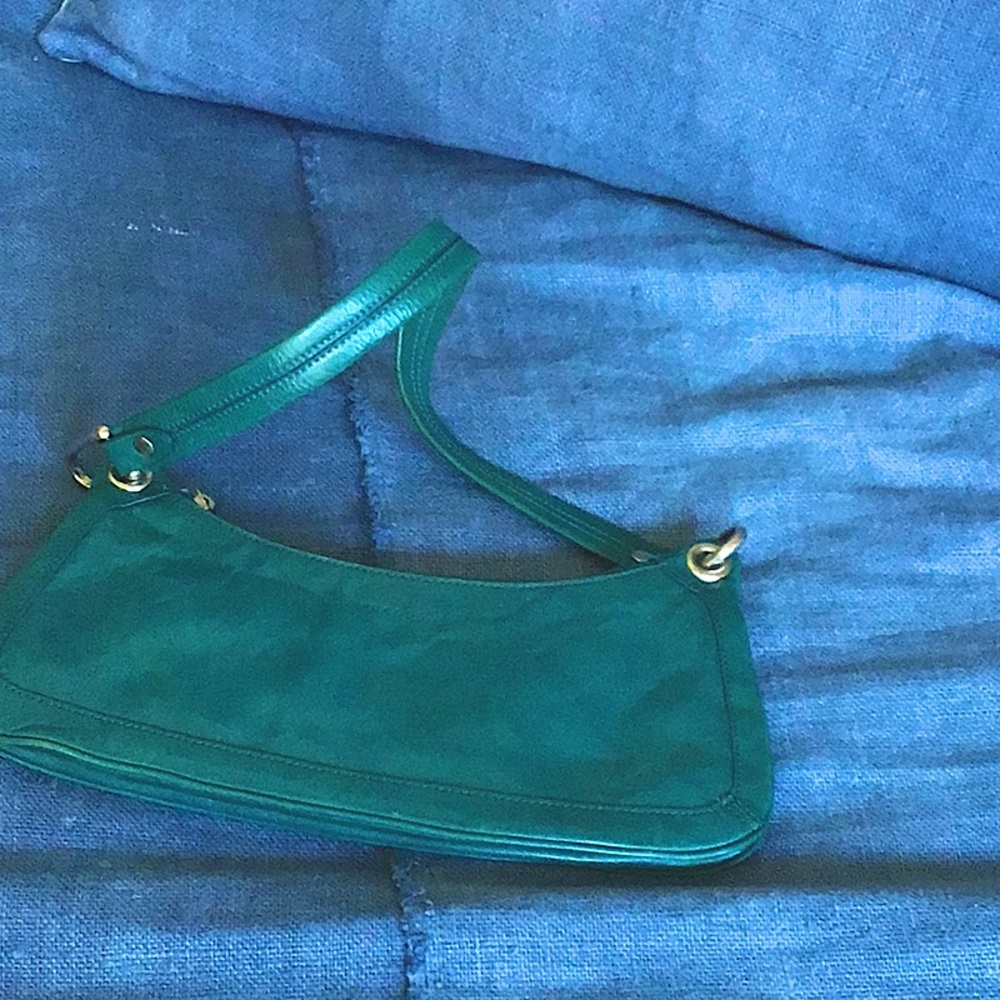 Prague teal leather bag